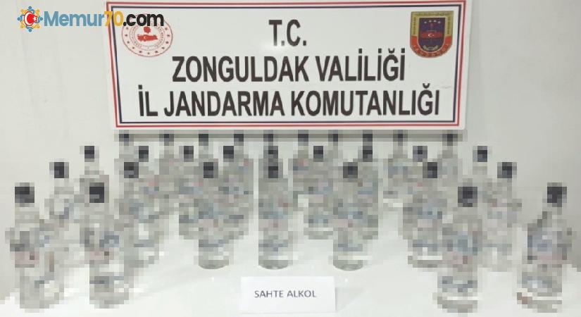 Sahte alkol satan işyerine jandarma baskın düzenledi