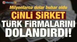Çinli şirket Türk firmalarını dolandırdı: Milyonlarca dolar buhar oldu!