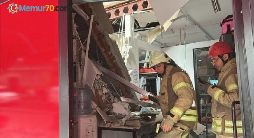 Üsküdar’da sanal market olarak kullanılan binanın 2. kat zemini çöktü; 1 yaralı