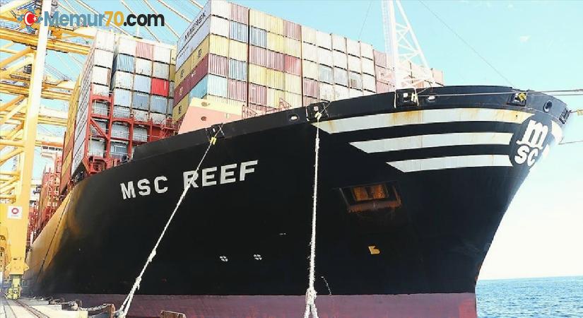 Dev konteyner gemisi “MSC Reef” Tekirdağ’da