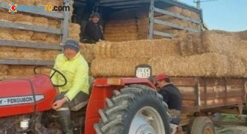 Deprem bölgesine saman ve yem gönderildi