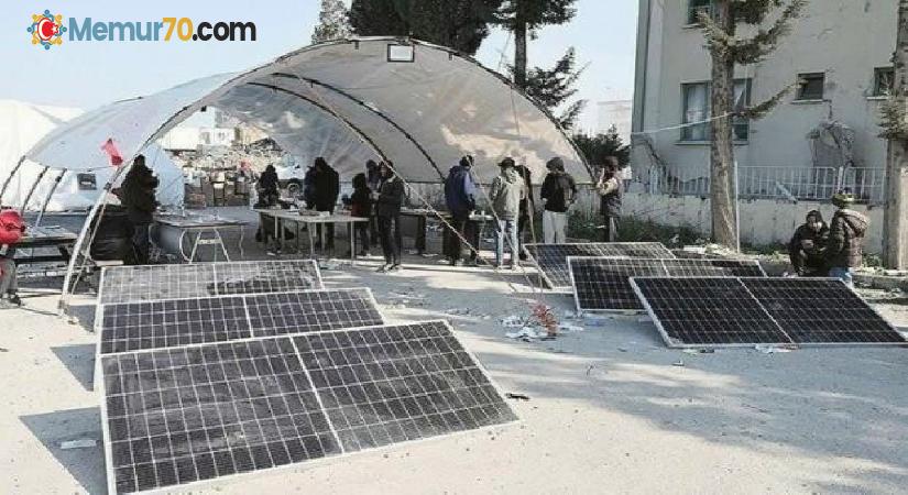 TSE depremzedeler için güneş panelleri kurdu