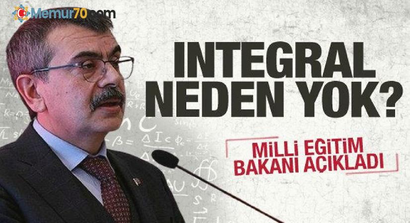 Milli Eğitim Bakanı Tekin’den müfredat açıklaması! İntegral neden yok? İşte cevabı…