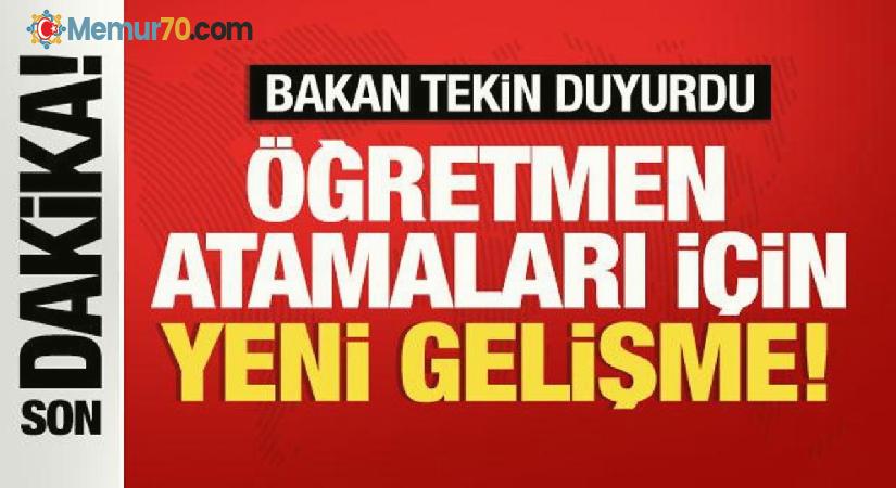 Bakan Tekin duyurdu! MEB’den Öğretmenlere müjde