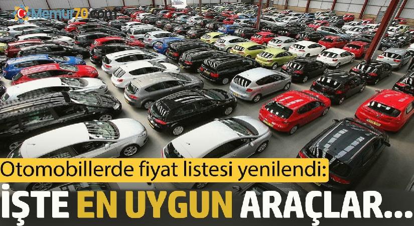 Otomobillerde fiyat listesi yenilendi