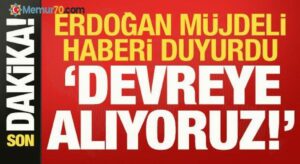 Son dakika: Erdoğan ‘devreye alıyoruz’ deyip duyurdu! Müjdeli haberi de verdi…