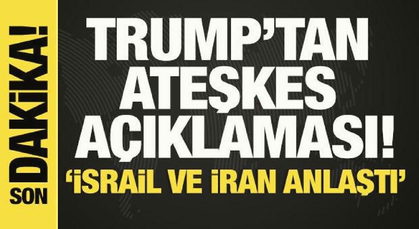 Trump: İsrail ve İran ateşkes konusunda anlaştı