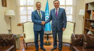 SSB Başkanı Görgün, TDT Genel Sekreteri Omuralıev ile görüştü!