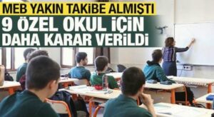 MEB, 21 özel okulun ruhsatını iptal etti