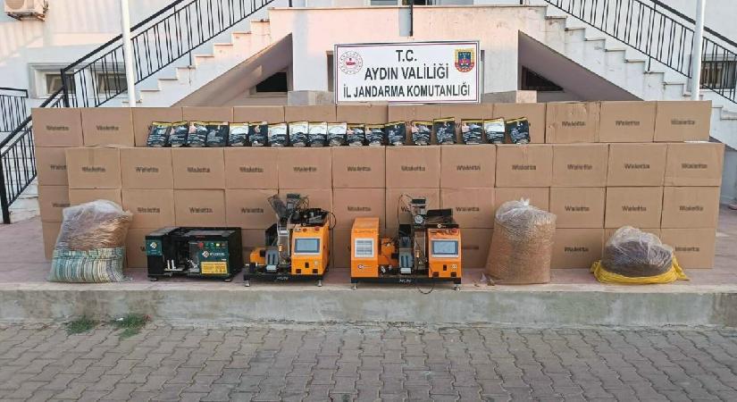 Aydın’da 1,2 milyon TL’lik kaçak tütün ve makaron ele geçirildi