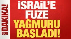 Son dakika: İsrail’e füze yağmuru başladı