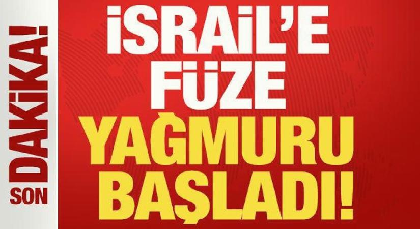 Son dakika: İsrail’e füze yağmuru başladı