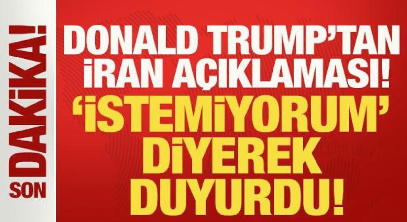Trump’tan İran açıklaması! Ateşkes konusunu tek cümleyle yanıtladı
