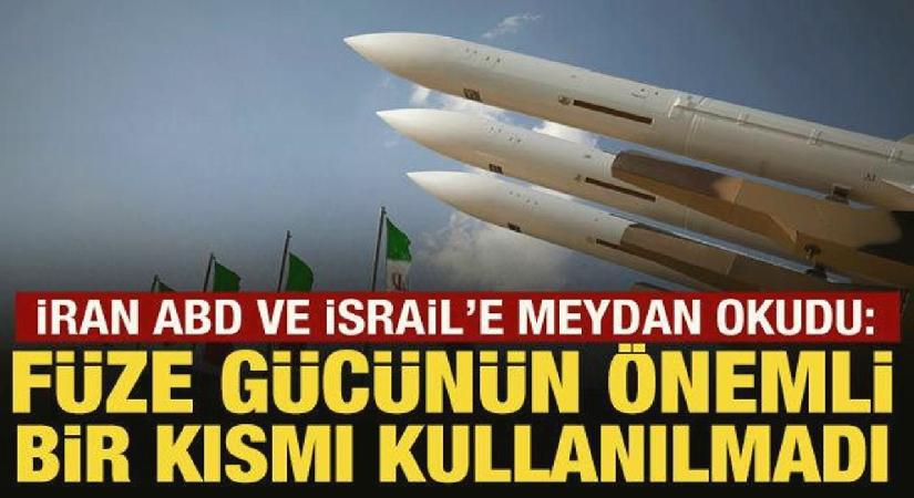 İran: Füze gücünün önemli bir kısmı kullanılmadı