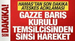 Hamas’tan son dakika ateşkes açıklaması! Gazze Barış Kurulu Temsilcisinden sinsi hareket