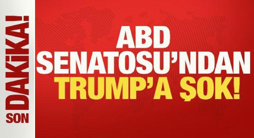 ABD Senatosu’ndan Trump’a şok! Yetkisi kısıtlandı