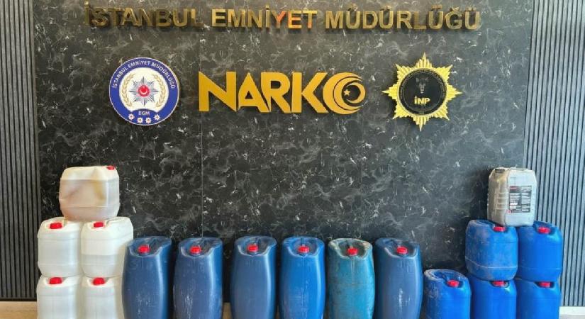 İstanbul’da 519 kilo sıvı metamfetamin ele geçirildi