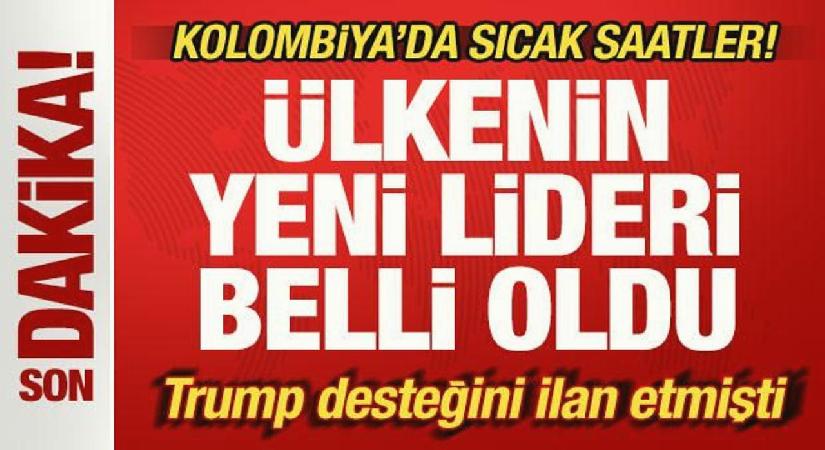 Trump desteğini ilan etmişti: Ülkenin yeni lideri belli oldu! Kolombiya’da sıcak saatler