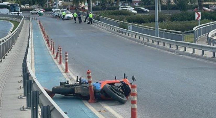 İzmir’de devrilen motosikletin sürücüsü Emine hayatını kaybetti